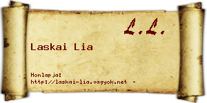 Laskai Lia névjegykártya